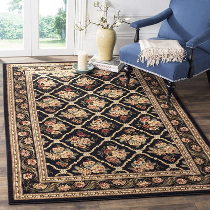 Safavieh Lyndhurst Lnh556-9090 Black / Black Area Rug