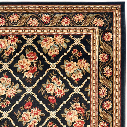 Safavieh Lyndhurst Lnh556-9090 Black / Black Area Rug