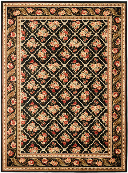 Safavieh Lyndhurst Lnh556-9090 Black / Black Area Rug