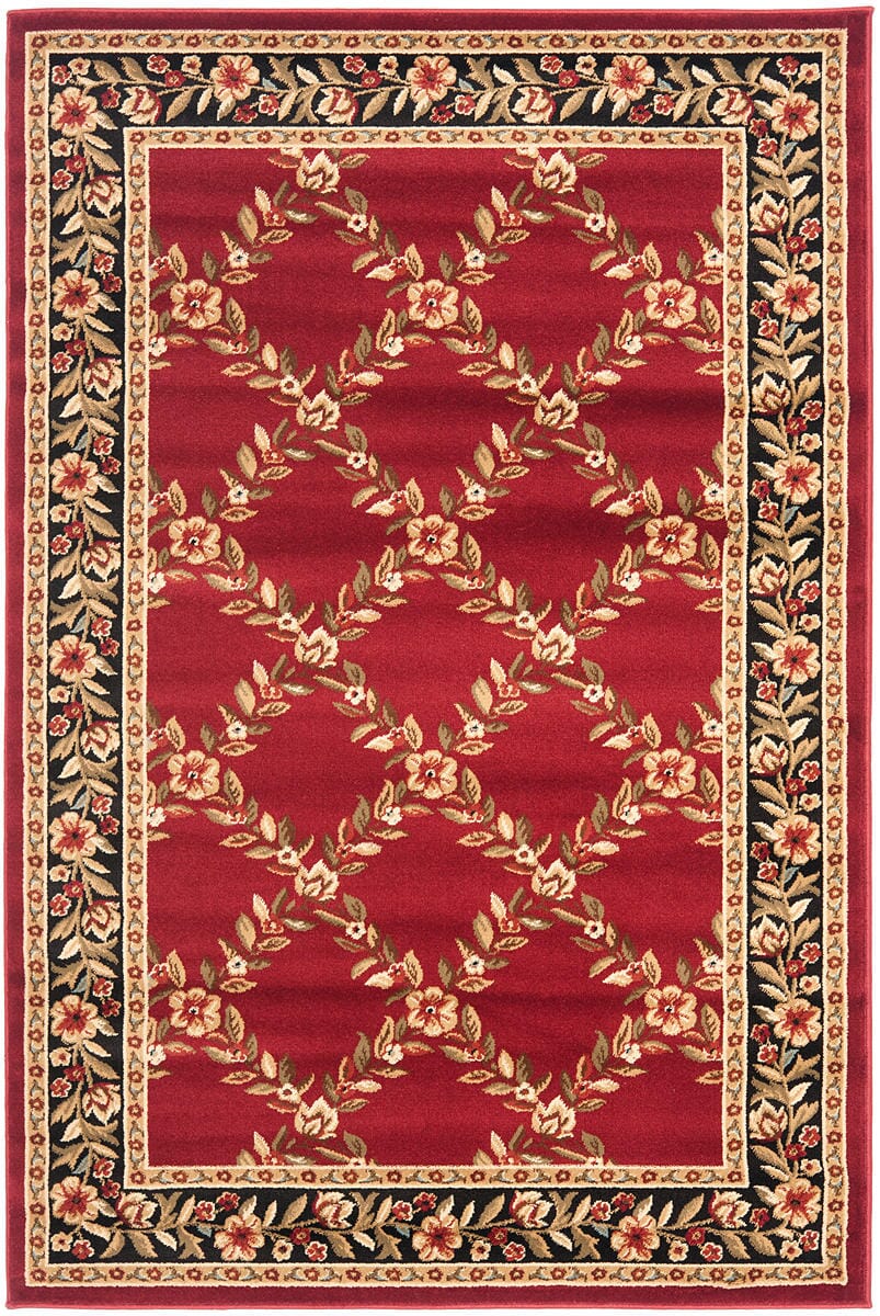 Safavieh Lyndhurst Lnh557-4090 Red / Black Area Rug