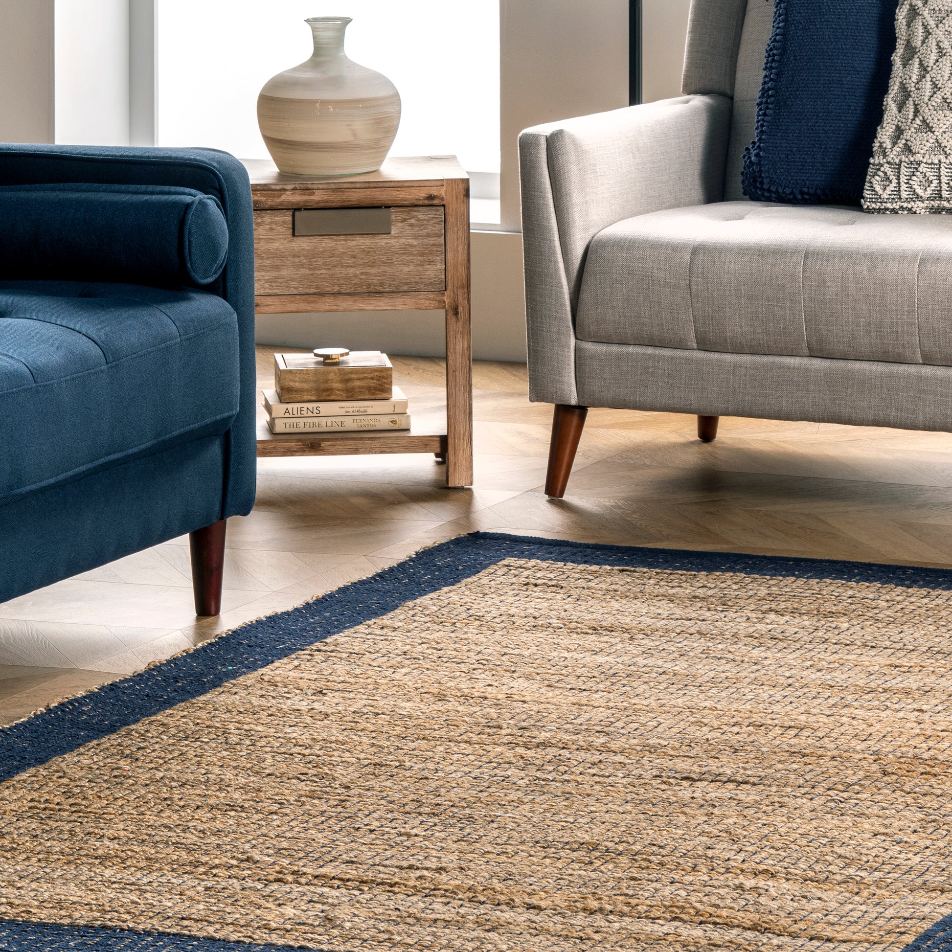 Nuloom Maisy And Border Nma2061B Navy Area Rug