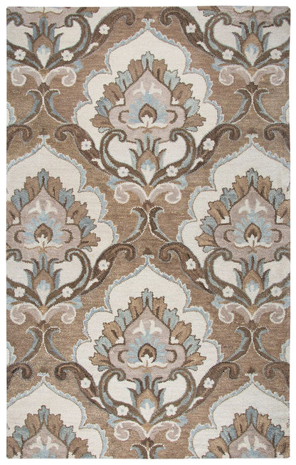 Rizzy Leone Lo-9987 Mocha Damask Area Rug