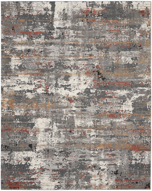 Nourison Tangra Tnr02 Grey/Multi Area Rug