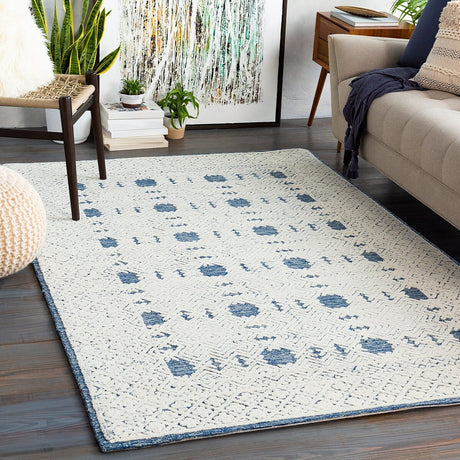 Surya Louvre Lou-2300 Navy, Cream, Ice Blue Rugs.