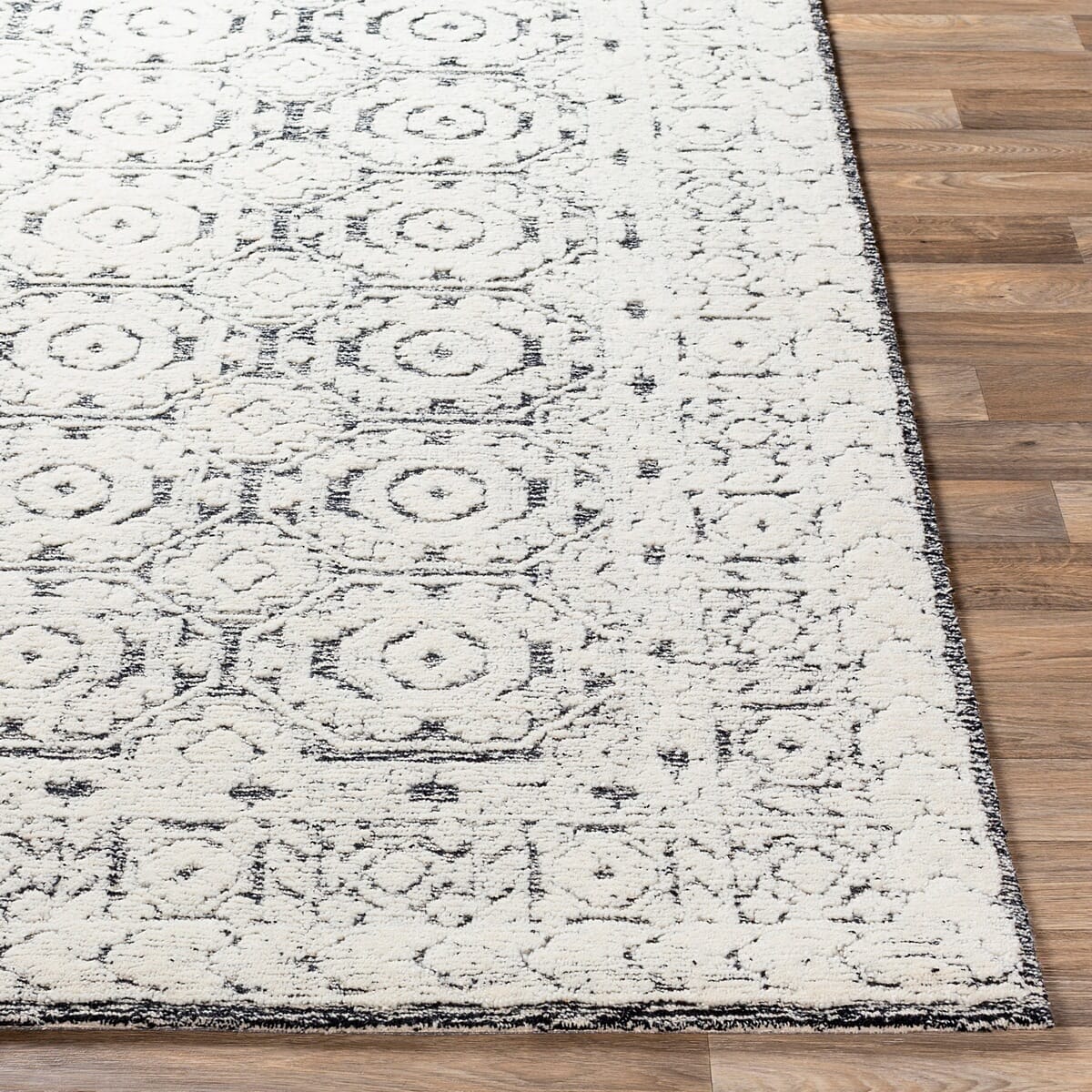 Surya Louvre Lou-2303 Black, White, Cream Area Rug