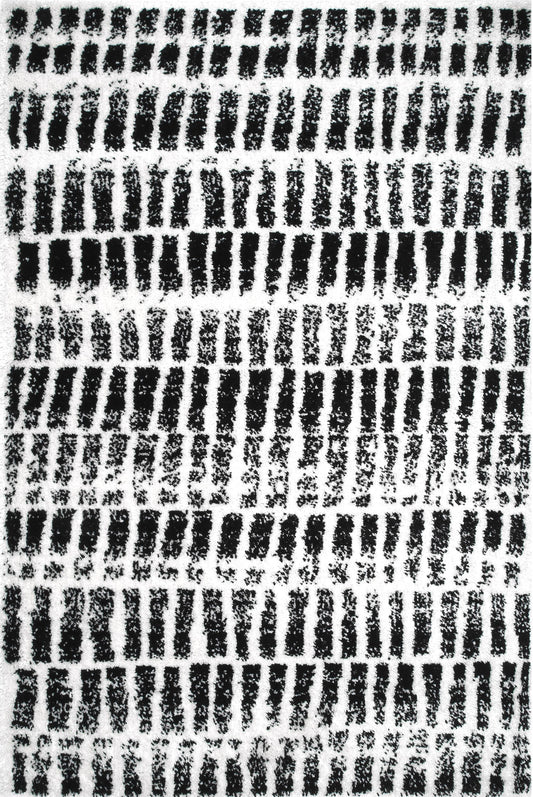 Nuloom Zoey Stripe Cozy Nzo1920A Black And White Area Rug