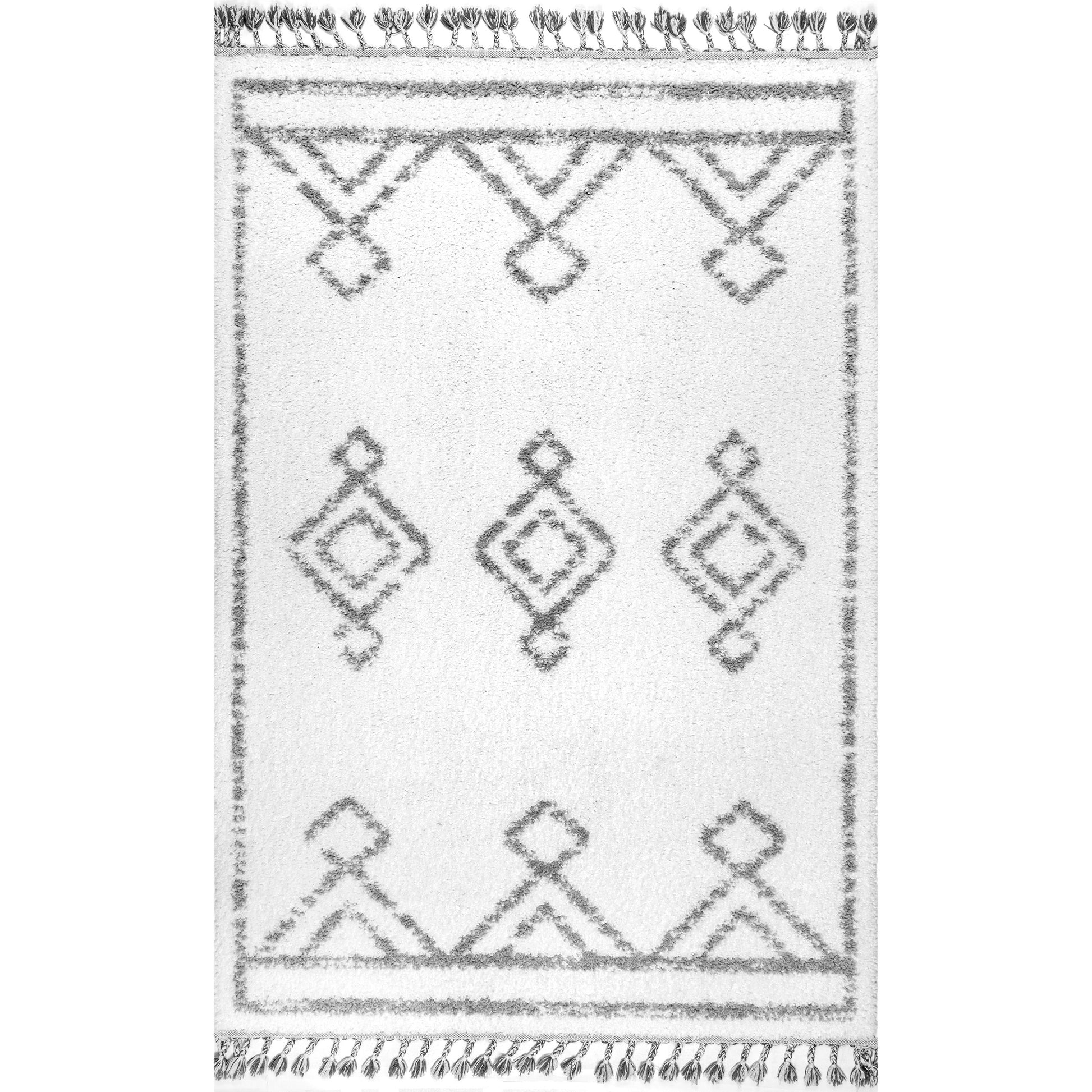 Nuloom Mackie Moroccan Nma1837D White Area Rug