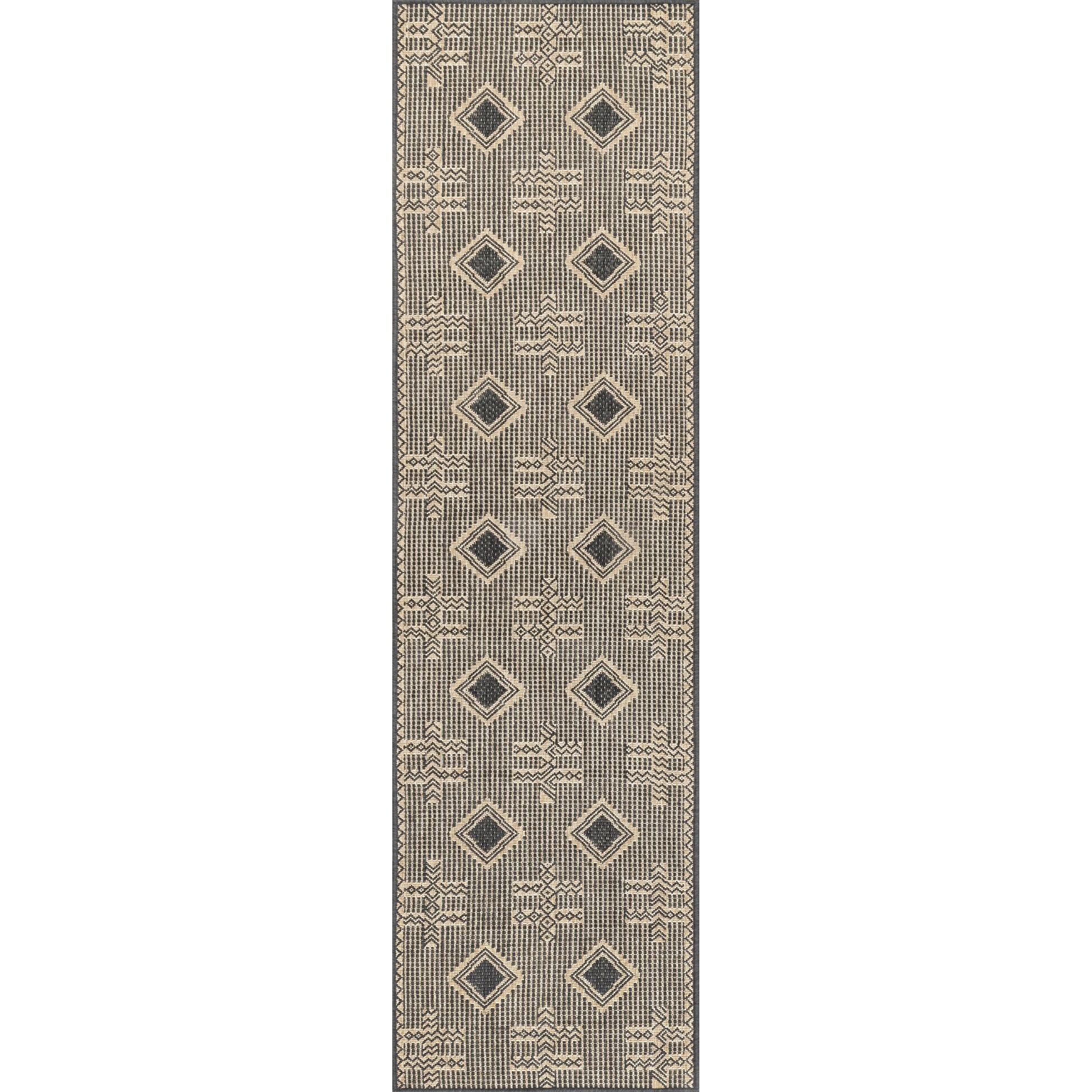 Nuloom Dana Aztec Emblem Nda1791B Charcoal Area Rug