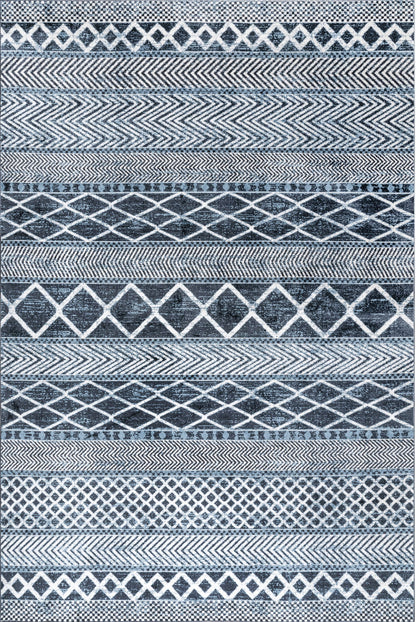 AreaRugs.com Wavaj Nwa1278A Blue Area Rug