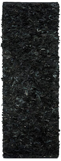 Safavieh Leather Shag Lsg511A Black Shag Area Rug