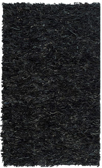 Safavieh Leather Shag Lsg511A Black Shag Area Rug