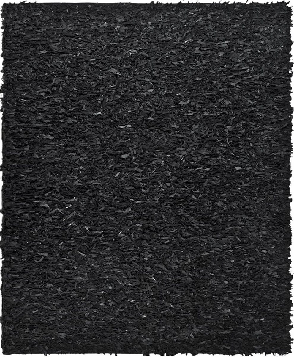 Safavieh Leather Shag Lsg511A Black Shag Area Rug