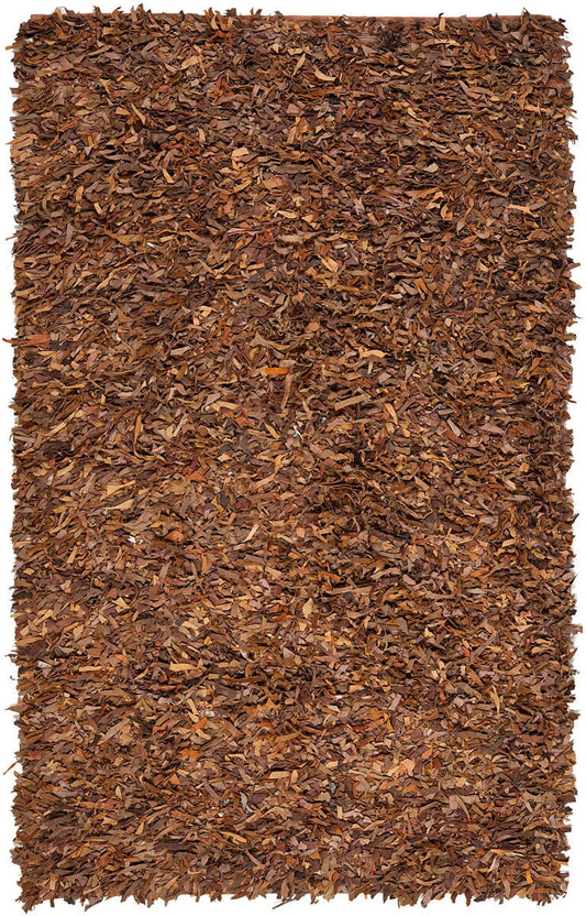 Safavieh Leather Shag Lsg511B Saddle Shag Area Rug