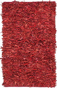 Safavieh Leather Shag Lsg511D Red Shag Area Rug
