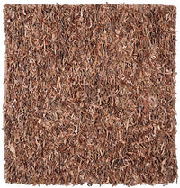 Safavieh Leather Shag Lsg511K Brown Shag Area Rug