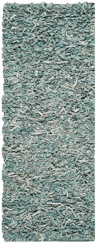 Safavieh Leather Shag Lsg511L Light Blue Shag Area Rug