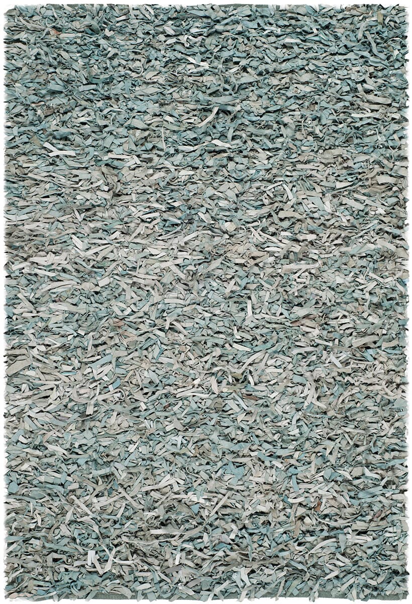 Safavieh Leather Shag Lsg511L Light Blue Shag Area Rug