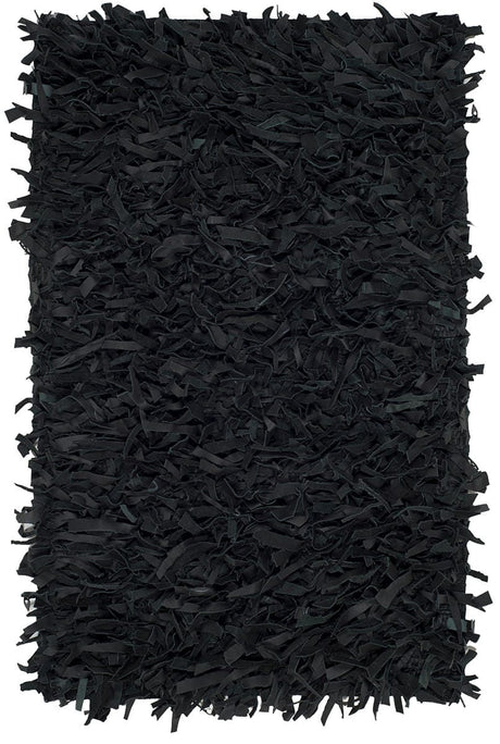 Safavieh Leather Shag Lsg601A Black Rugs.