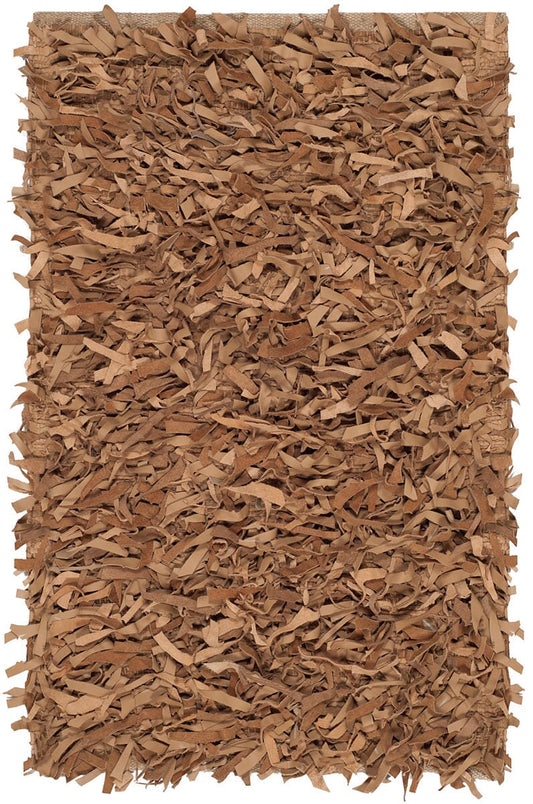 Safavieh Leather Shag Lsg601E Light Gold Shag Area Rug