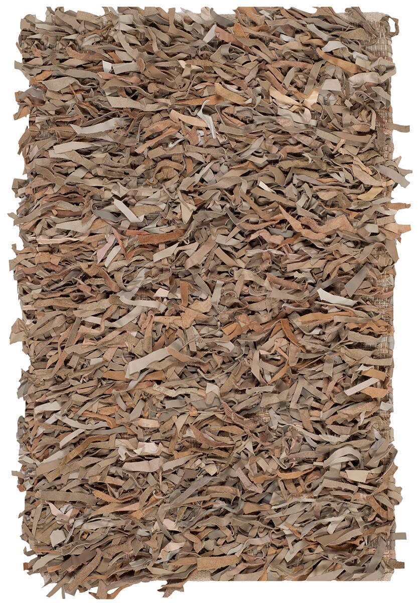 Safavieh Leather Shag Lsg601H Beige Shag Area Rug