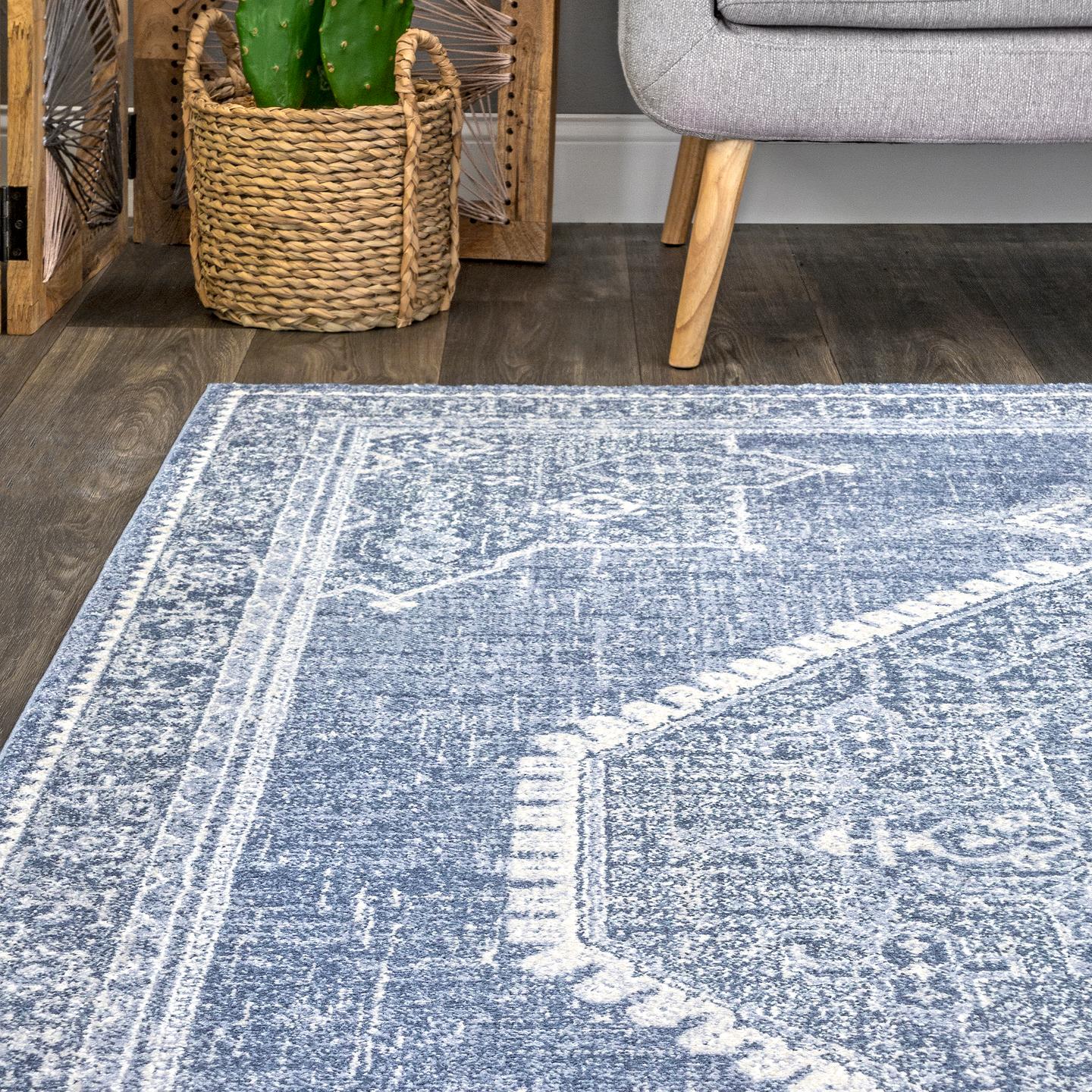 Nuloom Vintage Persian Isla Nvi3091A Blue Area Rug