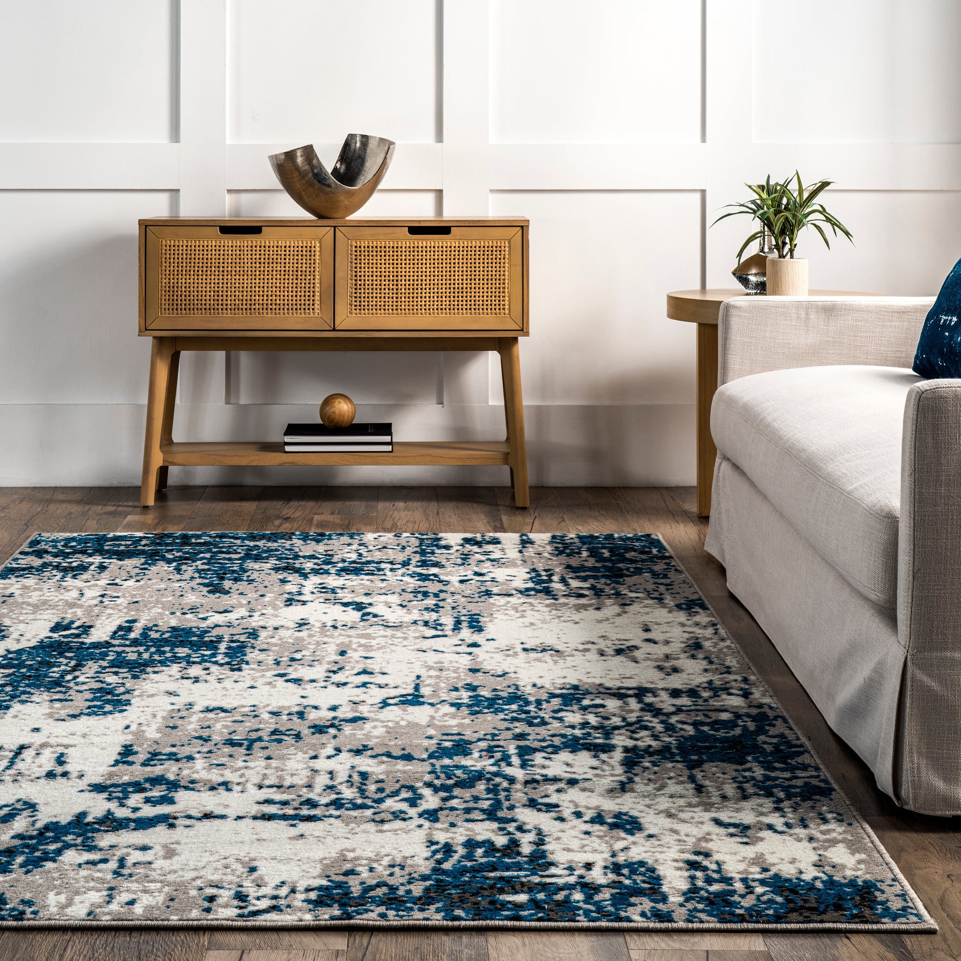 Nuloom Indira Modern Nin1944A Blue Area Rug