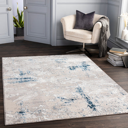 Surya Lustro Lsr-2300 Denim, Beige, Cream, Taupe Area Rug