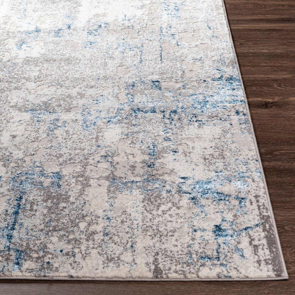 Surya Lustro Lsr-2315 Dark Blue, Beige, Cream, Taupe Rugs.