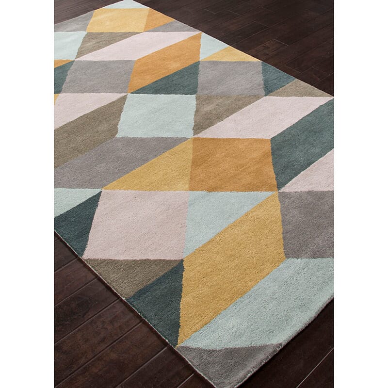 Jaipur En Casa By Luli Sanchez Tufted Ojo Lst16 Sea Mist Green / Classic Gray Geometric Area Rug