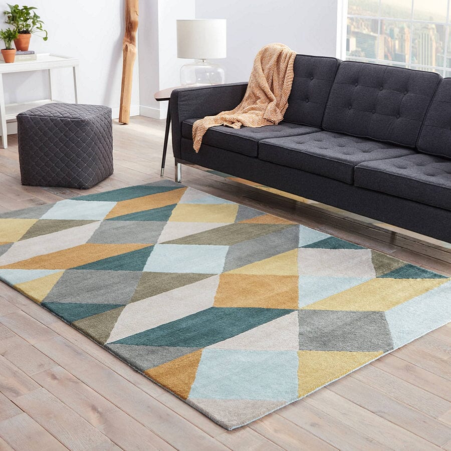 Jaipur En Casa By Luli Sanchez Tufted Ojo Lst16 Sea Mist Green / Classic Gray Geometric Area Rug