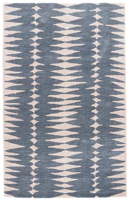 Jaipur En Casa By Luli Sanchez Tufted Tear Drops Lst27 Deep Blue / Dark Ivory Geometric Area Rug