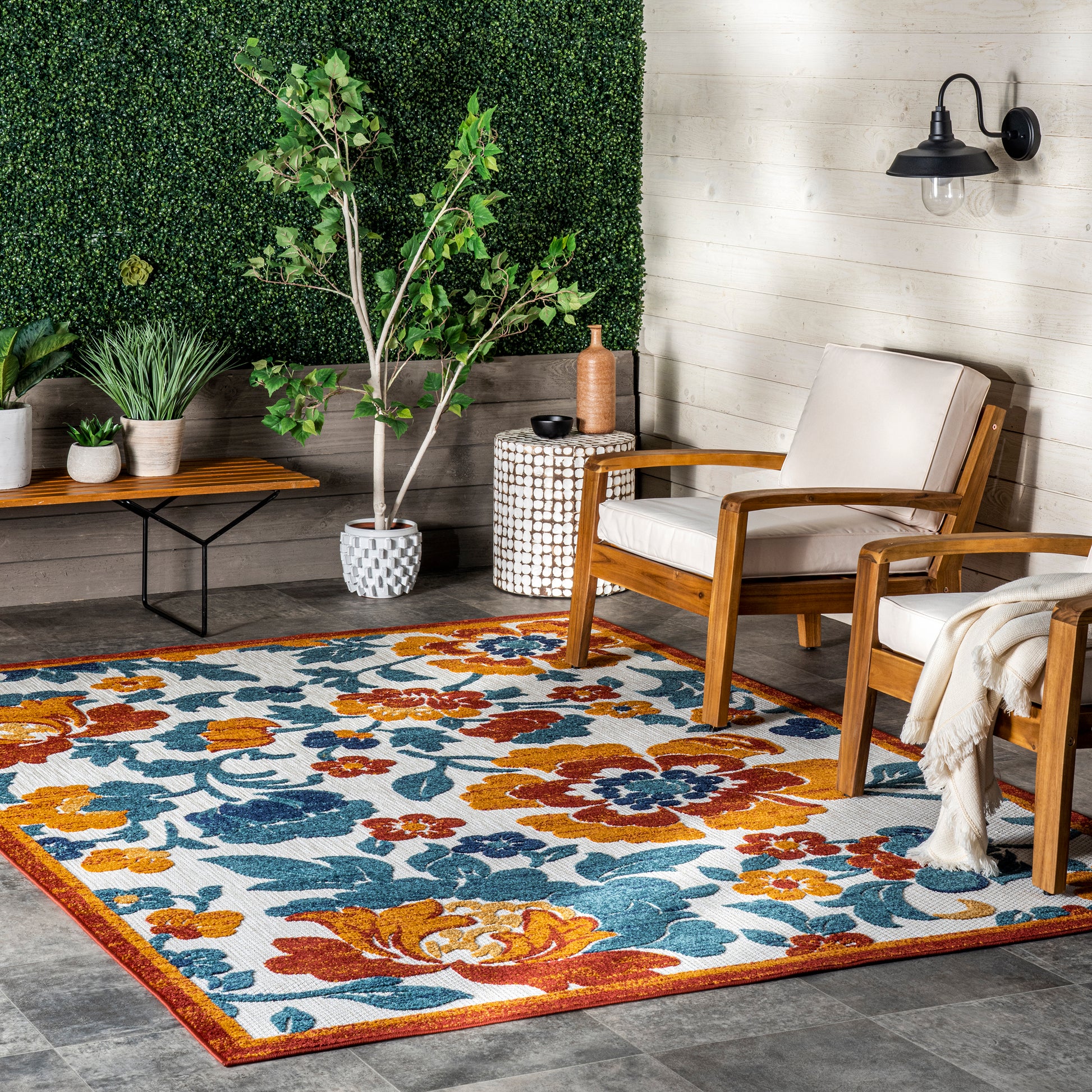 Nuloom London Floral Nlo2636A Rust Area Rug