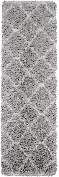 Nourison Luxe Shag Lxs02 Grey Shag Area Rug