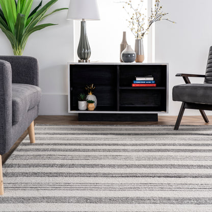 Nuloom Striped Kelsi Nst3221A Gray Area Rug