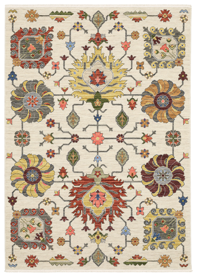 Oriental Weavers Sphinx Lucca 8111W Ivory/ Multi Area Rug