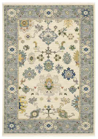 Oriental Weavers Sphinx Lucca 846H1 Ivory/ Blue Area Rug