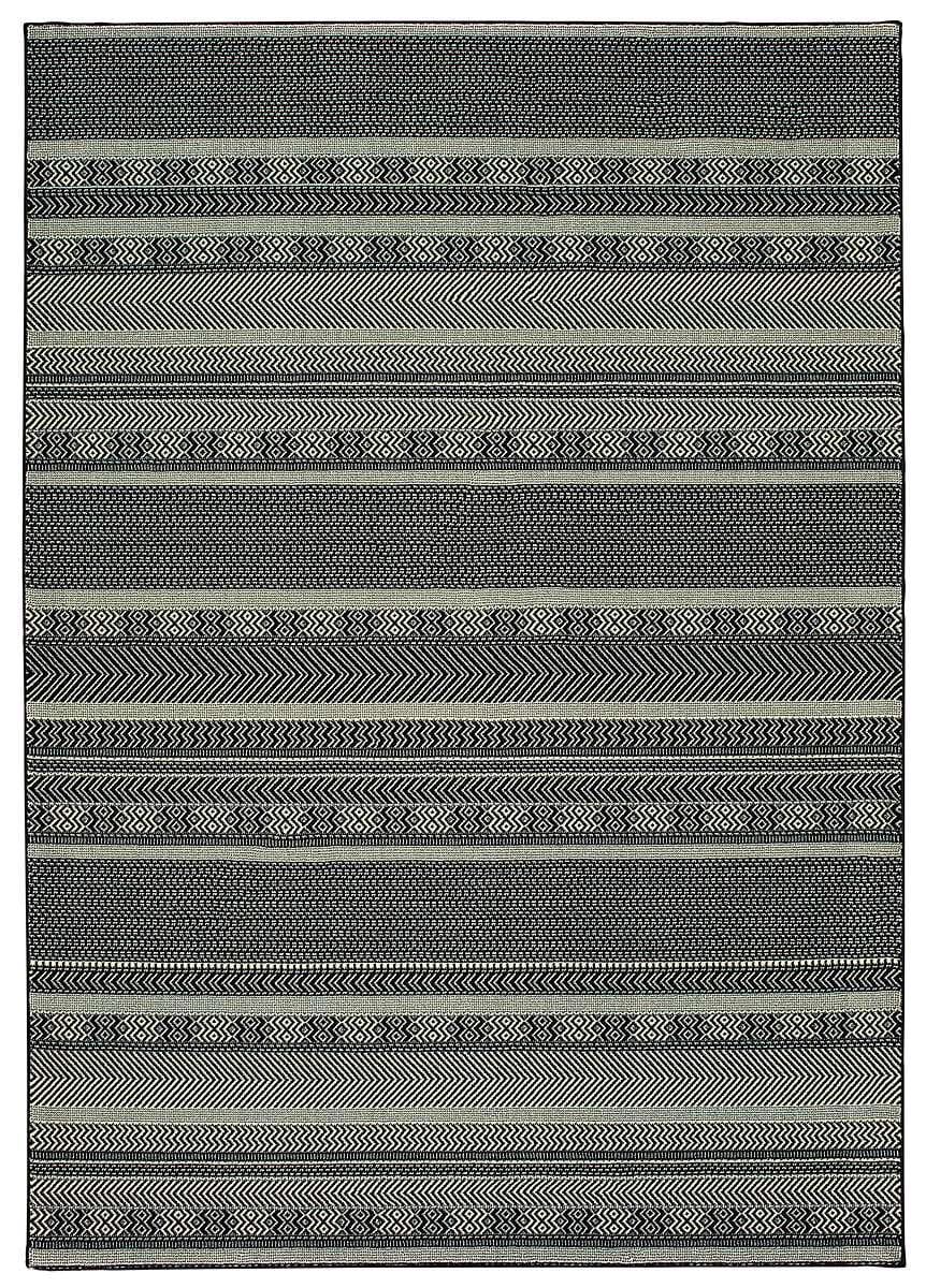 Oriental Weavers Sphinx Luna 1802K Black / Ivory Striped Area Rug