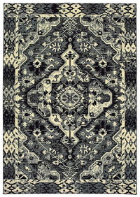 Oriental Weavers Sphinx Luna 5603K Black / Ivory Vintage / Distressed Area Rug