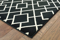 Oriental Weavers Sphinx Luna 8123B Black / Ivory Geometric Area Rug