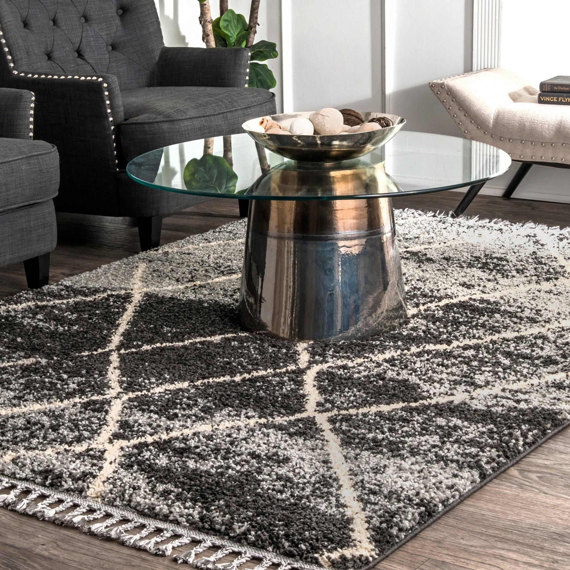 Nuloom Shannon Moroccan Nsh1896A Black Area Rug