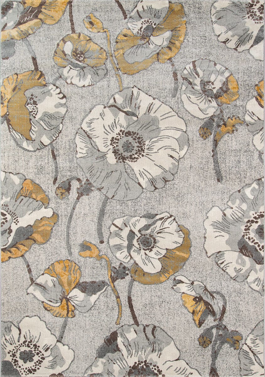 Momeni Luxe Lx-09 Grey Floral / Country Area Rug