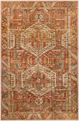 Surya Lavable Lvb-2300 Burnt Orange, Dark Red, Peach, Olive Rugs.