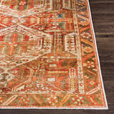 Surya Lavable Lvb-2300 Burnt Orange, Dark Red, Peach, Olive Rugs.