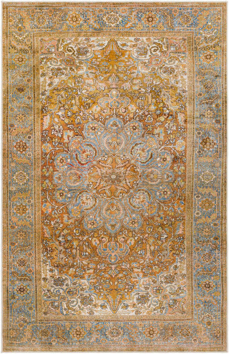 Surya Lavable Lvb-2302 Saffron, Mustard, Camel, Beige Rugs.