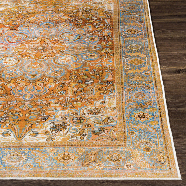 Surya Lavable Lvb-2302 Saffron, Mustard, Camel, Beige Rugs.