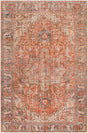 Surya Lavable Lvb-2303 Burnt Orange, Coral, Wheat, Dark Blue Rugs.