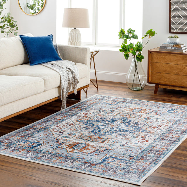 Surya Lavable Lvb-2305 Blue Rug.