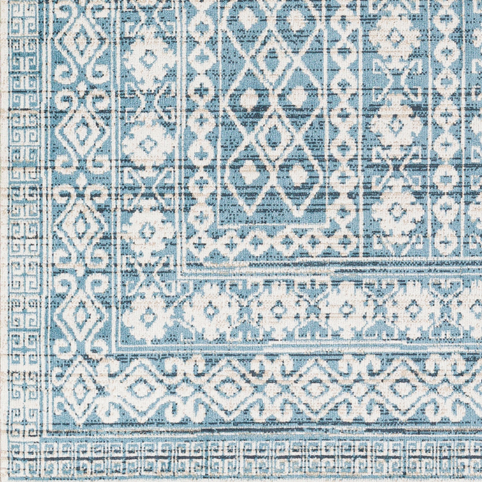 Surya Lavadora Lvr-2300 Ink, Navy, Sky Blue, Beige Area Rug