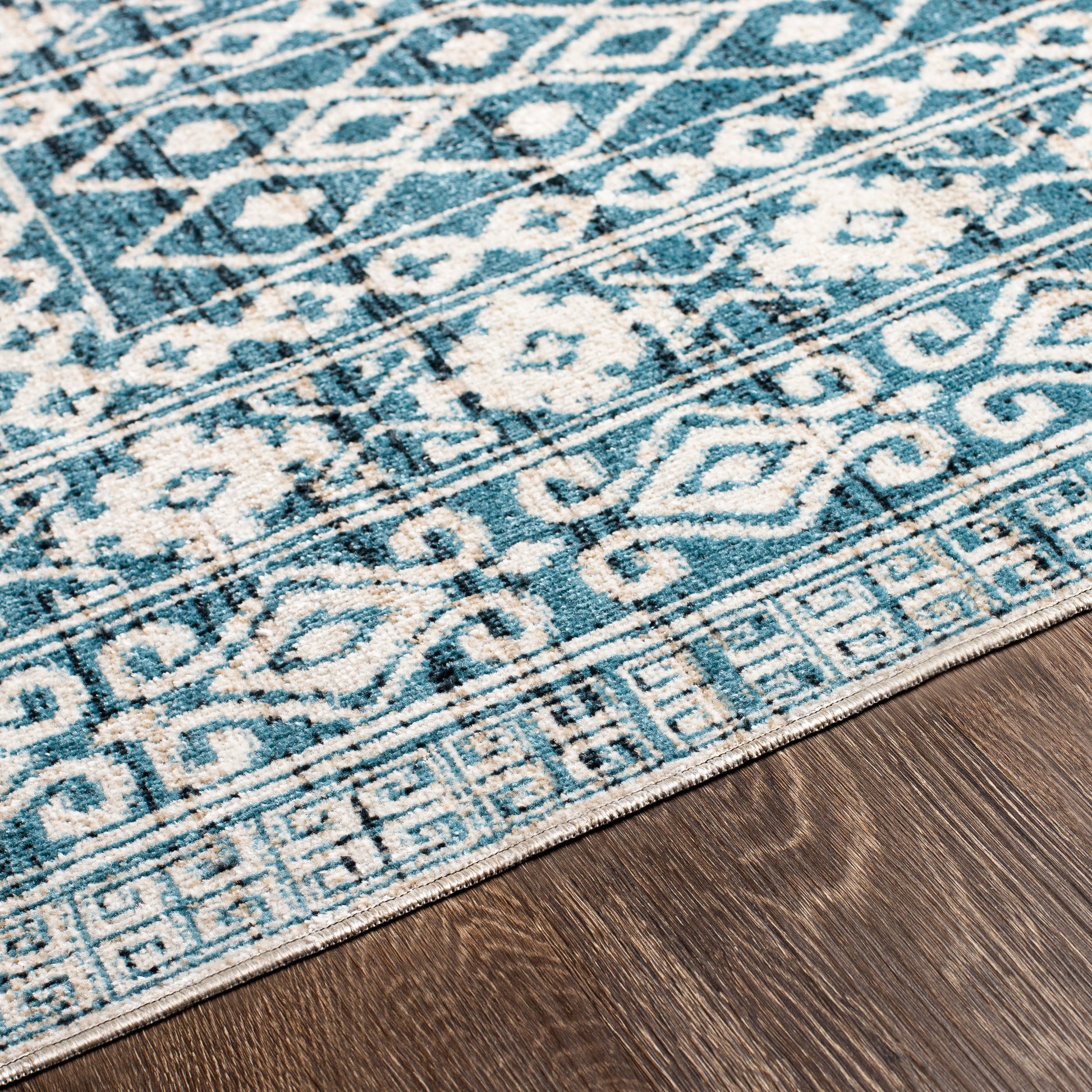 Surya Lavadora Lvr-2300 Ink, Navy, Sky Blue, Beige Area Rug