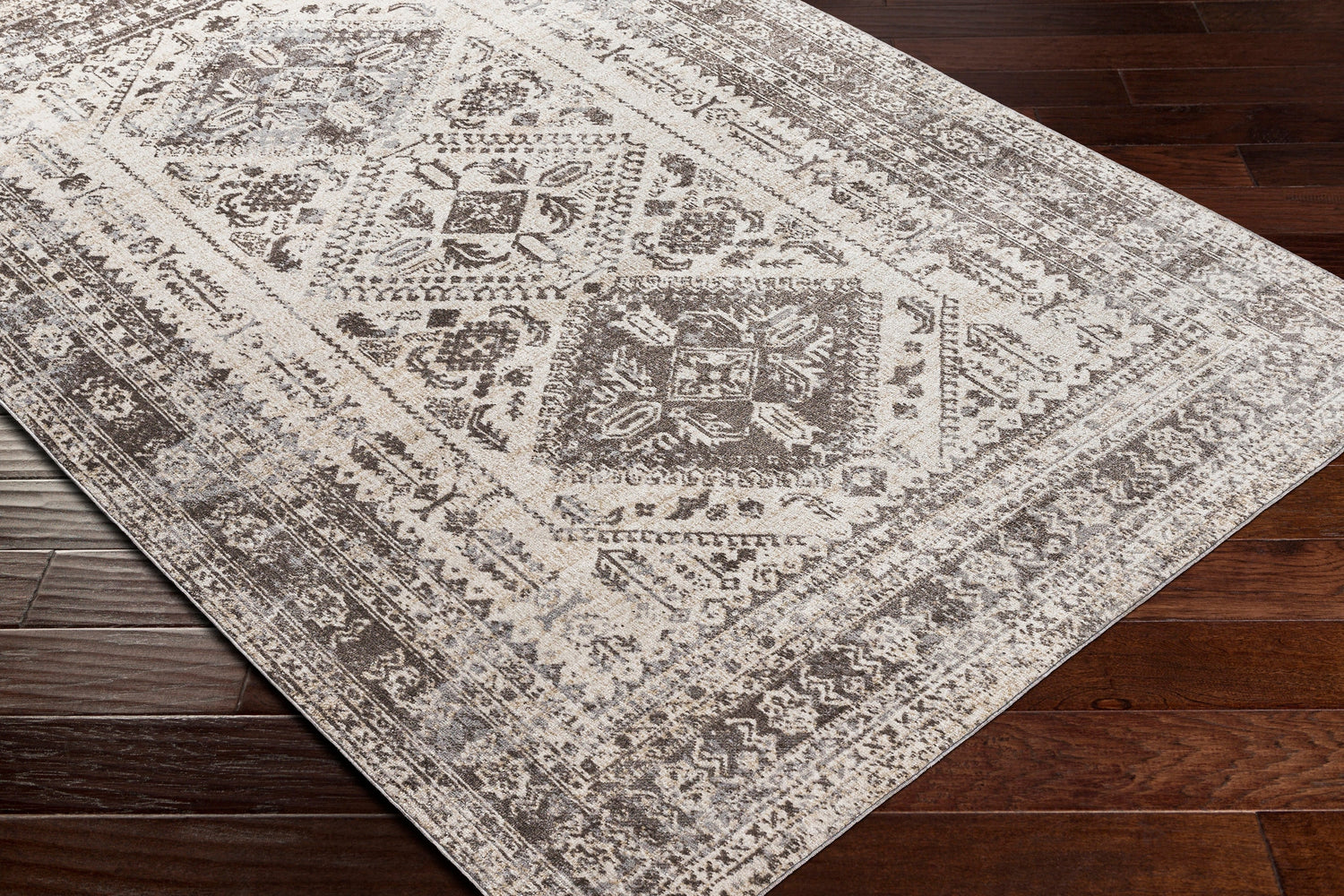 Surya Lavadora Lvr-2301 Dark Brown, Medium Gray, Camel, Beige Rugs.